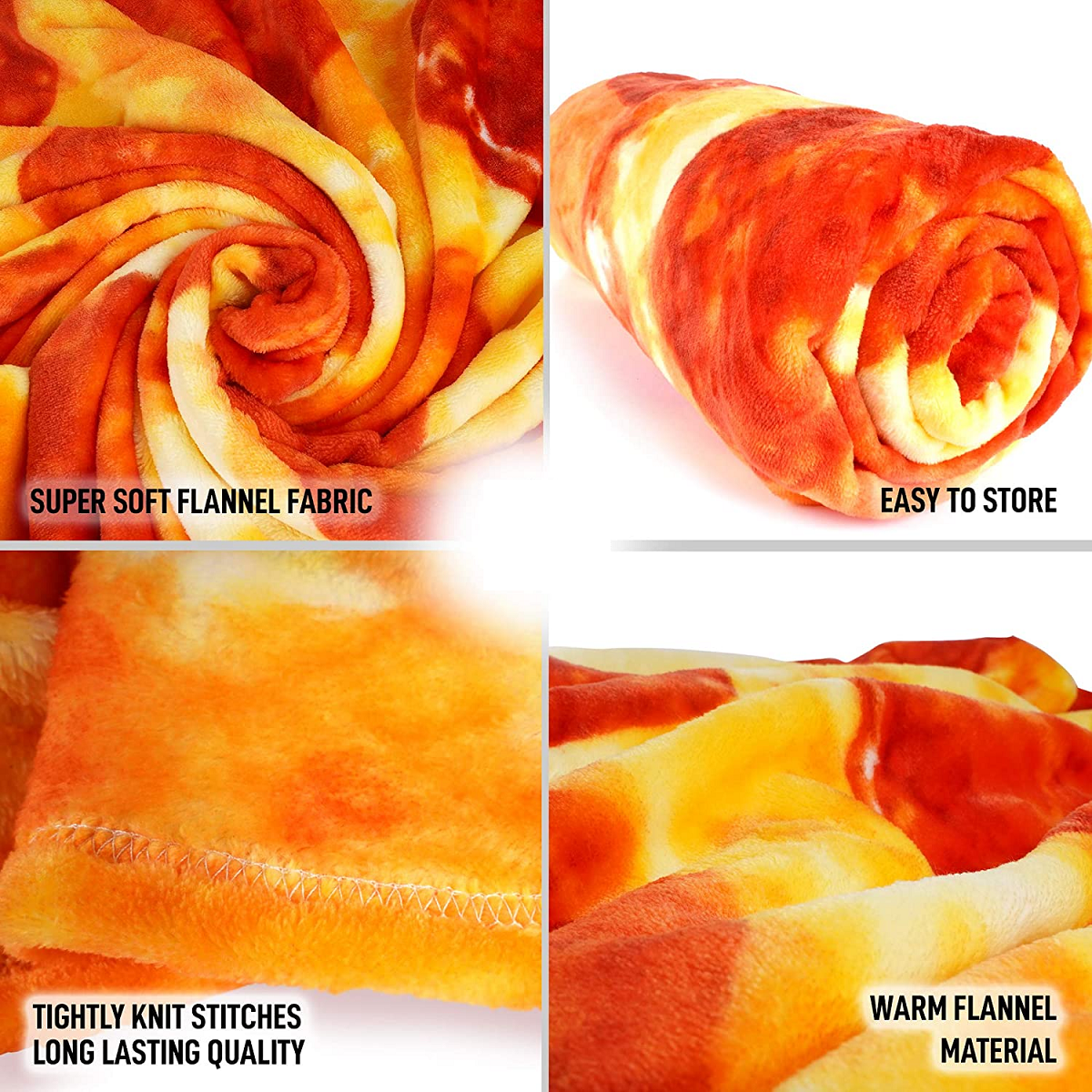 Knitted Polyester Round Fleece Blanket Anti Pilling Multi Size