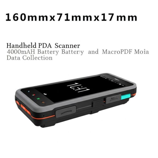 160mmx71mmx17mm Handheld PDA Scanner with 4000mAH Battery and MacroPDF Data
