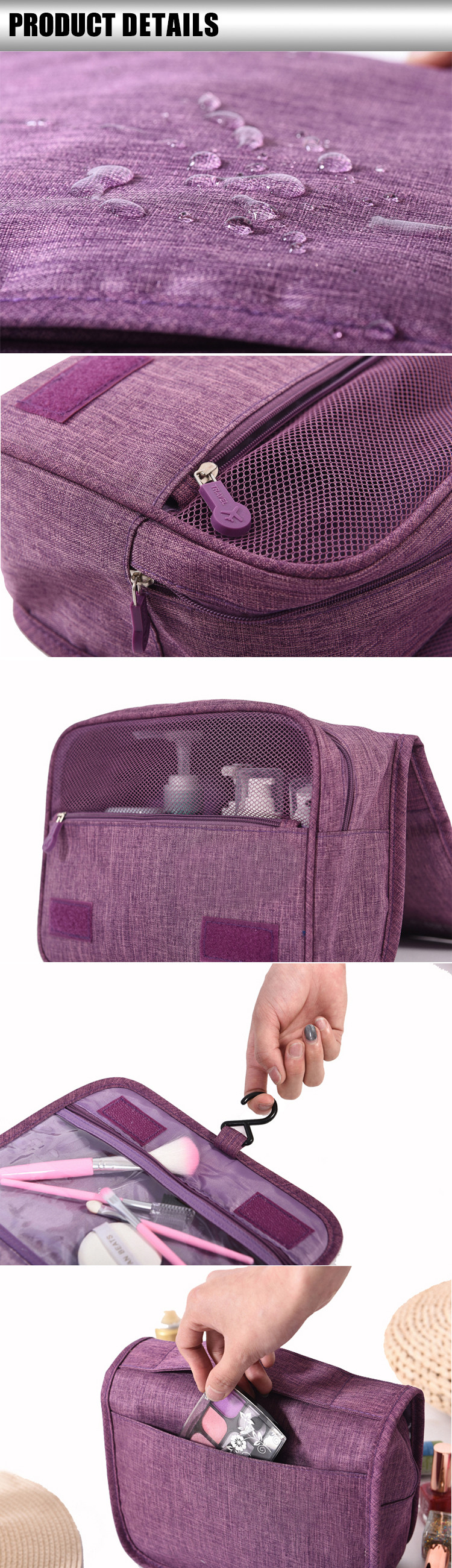 Bathroom Hanging Cosmetic Bag Travel Toiletry Bag Organizer Hygiene Dop Kit