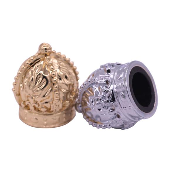 Gold Crown Zinc Alloy Perfume Bottle Caps Magnetic For Decorative Perfume