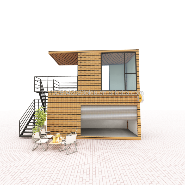 Modern Design Wooden Flat Pack Tiny Container House with 50/75/100mm Wave Sandwich Panel Wall and Multiple Usage Options