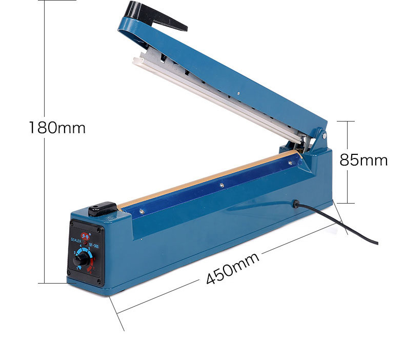 Portable Hand Sealing Packing Machine for Plastic Bag Commodity 300mm Handheld Type