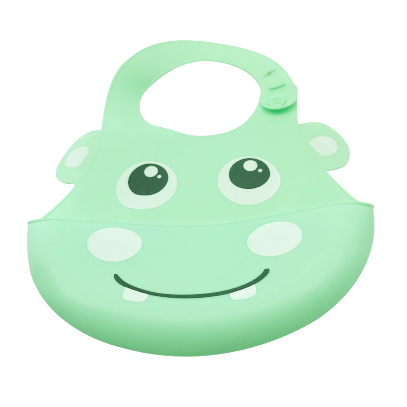 Cute Cartoon Cow Waterproof Food Grade Silicone Baby Bib