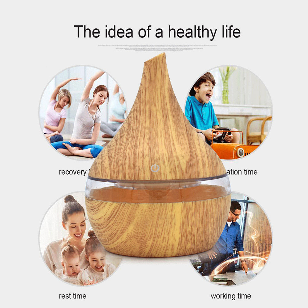 300ml USB Electric Aroma air diffuser wood Ultrasonic air humidifier for home