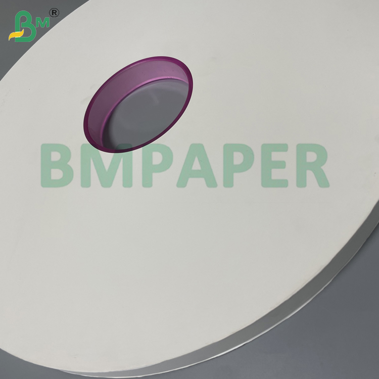 Custom Logo Printed Biodegradable 28gsm White Food-Grade Straw Wrap Paper For Individual Drinking Straw Packaging