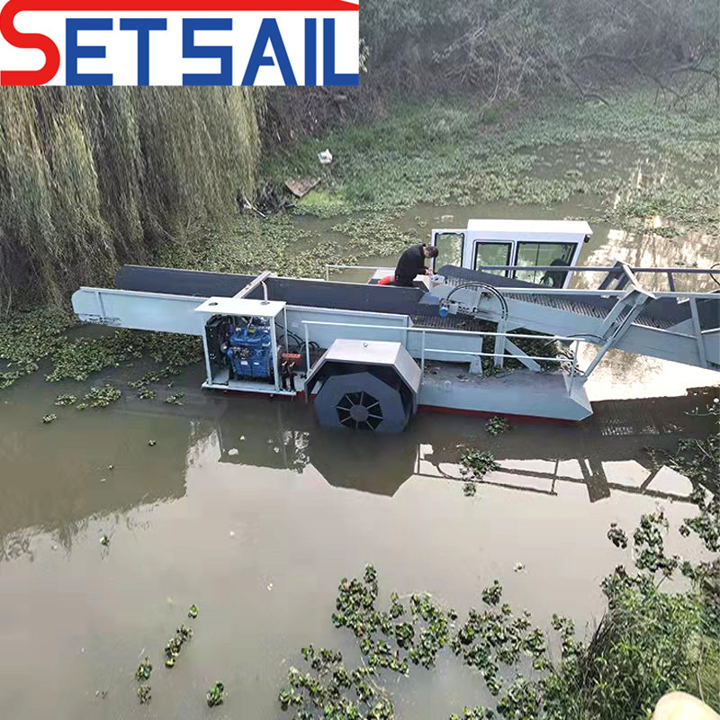 2022 Self Propelled Aquatic Weed Harvester for River Cleaning