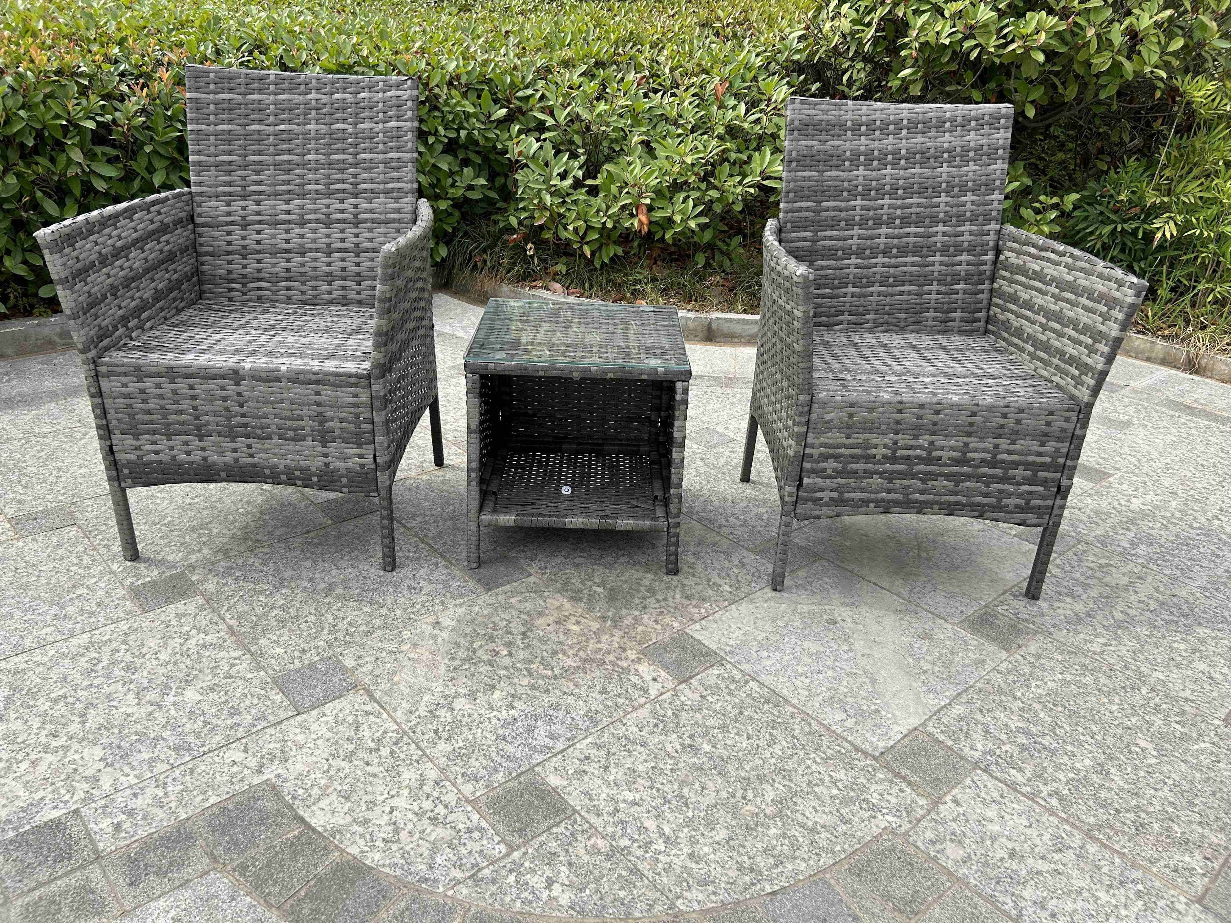 Garden Compact Rattan Table And Chairs Large Outdoor Garden Sets