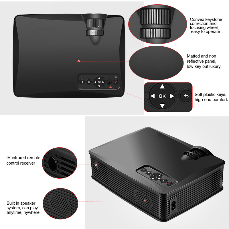 Portable 240V 800x480 Home Movie Theater