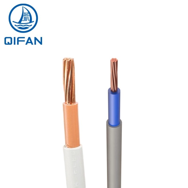 Fire Resistant Cable Copper Solid Conductor PVC Insulation House Building Flat Wire