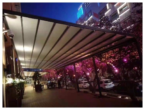 Outdoor Retractable Roof Systems Attachable PVC Pergola Side Wall Mounted Awning