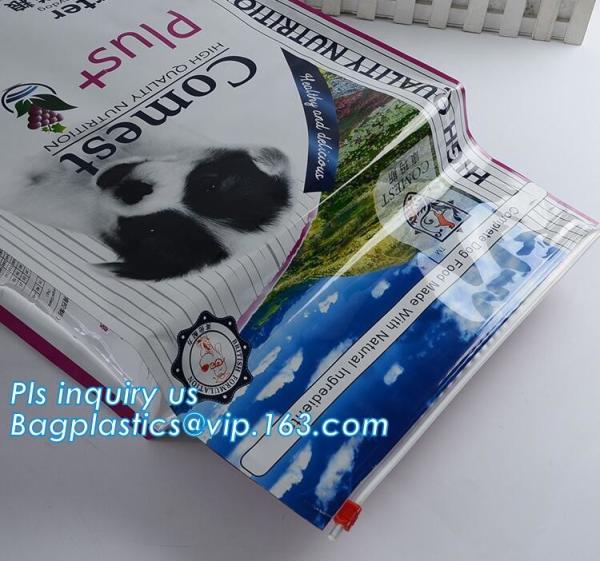 dog food bag with slider closure,dog food packaging bag with closure, pet food