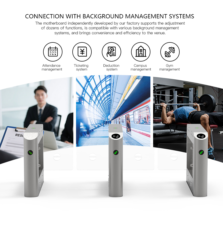 HCW Speed Gate Turnstile Manufacturer Direct Anti-Collision Remote Control Industrial Park