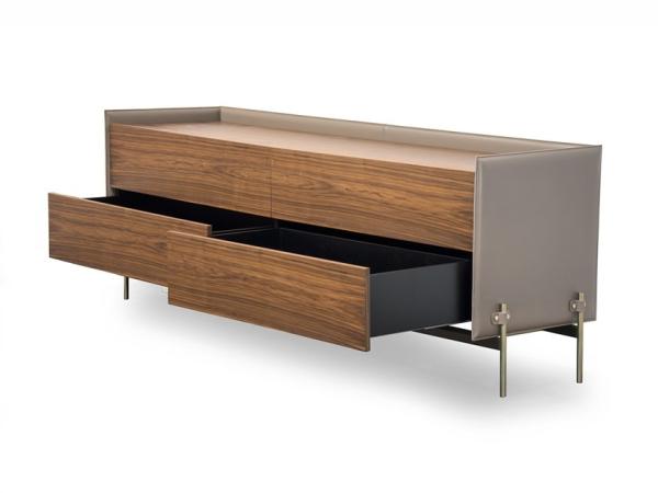Quality Top And Front Drawers Hotel Furniture Set Drawers Metal Feet Light Gold Finish for sale