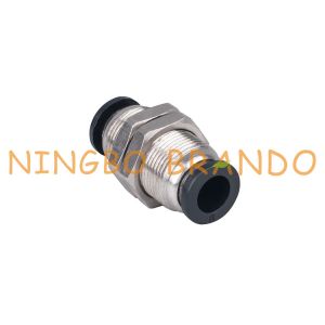 China 1/4'' 8mm Bulkhead Union Push To Quick Connect Pneumatic Hose Fittings on sale