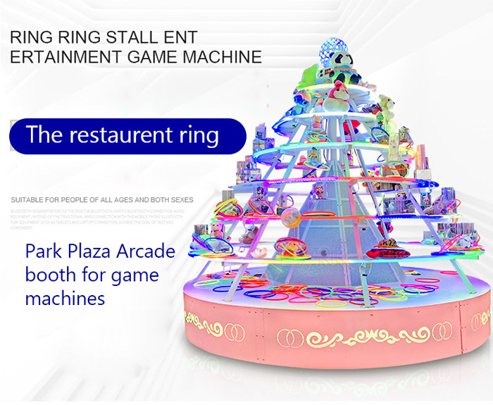 Booth Amusement Carnival Games Ring Toss Gift Machine With Colorful Light