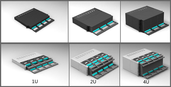 2U Rack Mount MPO To LC 288 Core HD Patch Panel