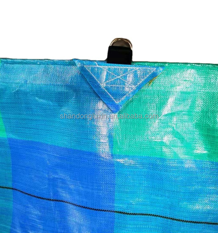 Waterproof Dustproof Stripe Grid PE Tarpaulin for Item Covering and Sunlight Blocking