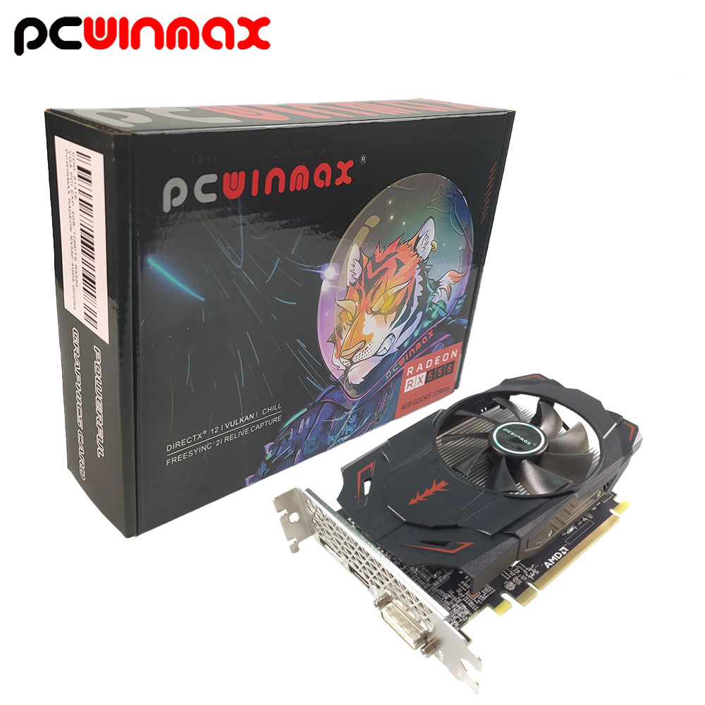 PCWINMAX Radeon RX 550 2GB GDDR5 128 Bit Gaming GPU HD DP DVI Output Graphics Card For Desktop PCI-E