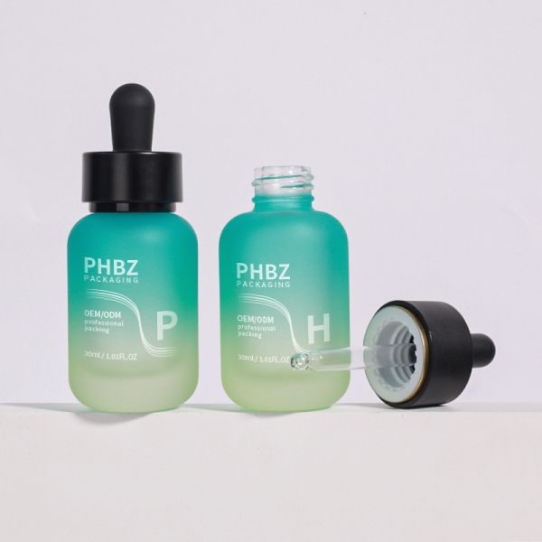 Quality According To Customer Requirements Serum Dropper Bottles 30ml Glass Round Matte Dropper Bottle Cap Type Durable And Packaging Option for sale