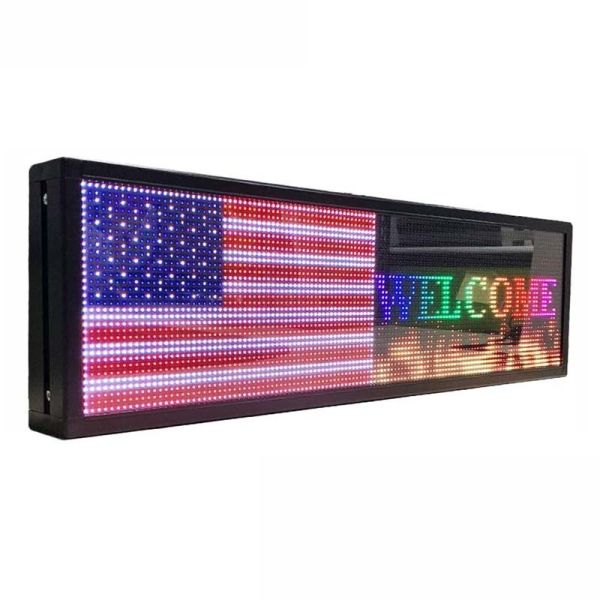 Quality P5 Programmable Scrolling LED Window Display Signs 40*8 Inch for sale