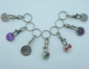 Laser Engraving Iron / Brass 1.2mm Promotional Metal Keyrings