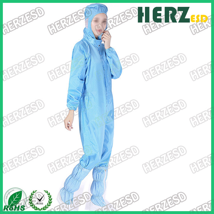 Customized Color ESD Protective Clothing Turn Down / Stand Collar Type Size S-XXL