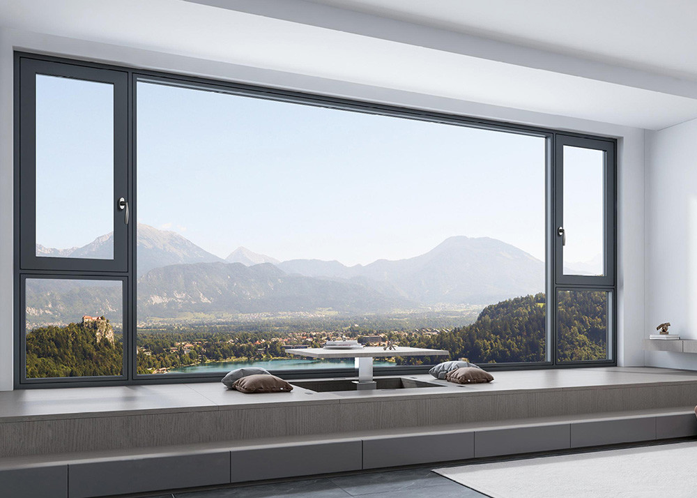 Aluminum Slim Casement Windows with 304 Stainless Steel Mesh