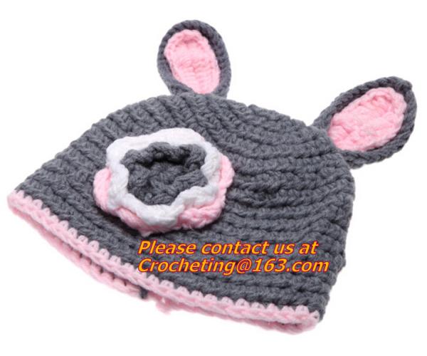 Crochet Knitting Costume Soft Adorable Clothes Photo Photography Props Hats &