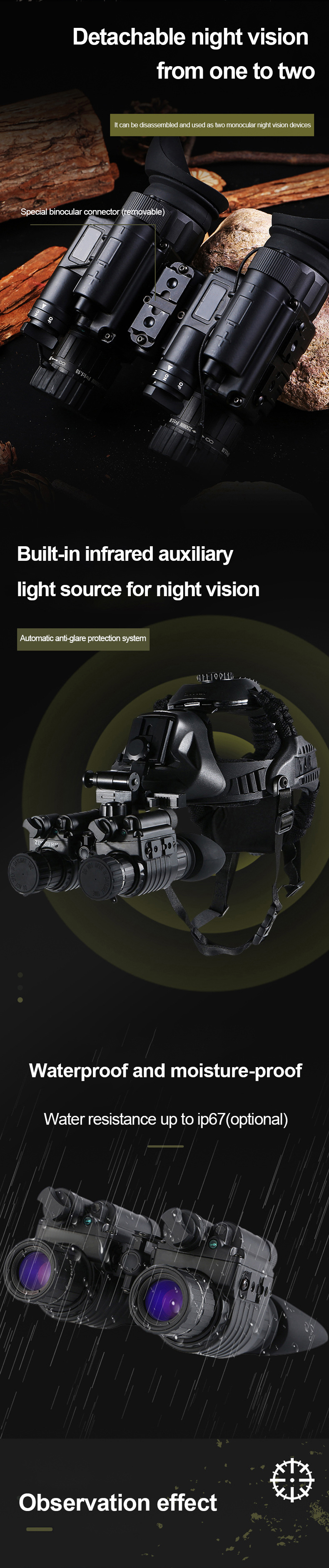 UND-mhb-xd3 Multifunctional binocularlow light level night vision