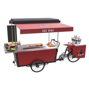 China 3 Wheel Mobile Bar Beer Reserve Trike Barbecue Vending Cart on sale