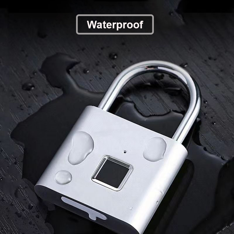 Weatherproof Smart Fingerprint Padlock Zinc Alloy MICRO USB