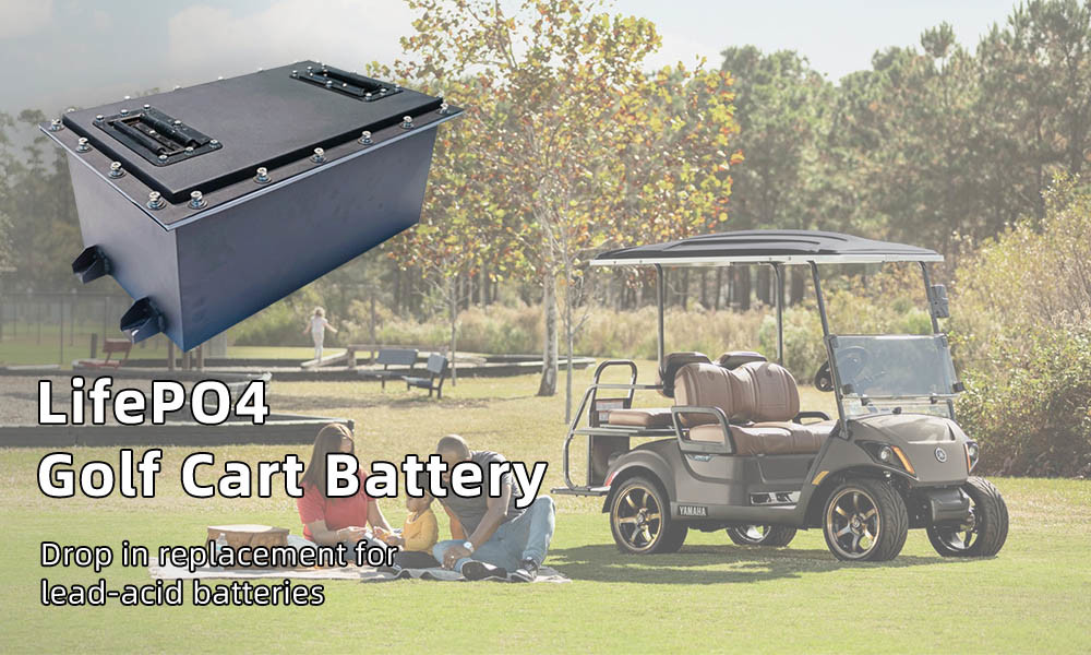165Ah 48V LiFePO4 Golf Cart Battery Drop In Replacement For Yamaha Lead Acid Battery
