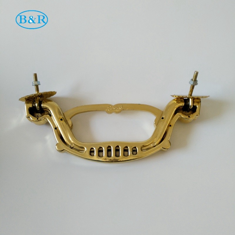 PP Recycle Plastic Coffin Handles Small Size 25.3 * 9.6 Cm Golden Metallization