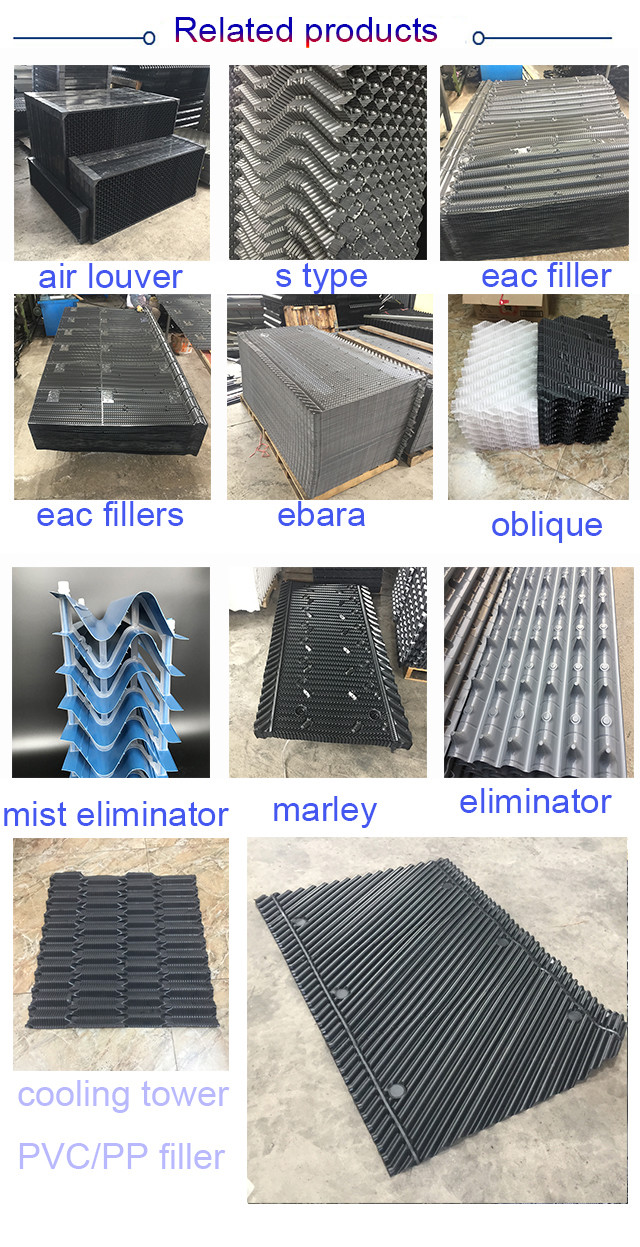 500mm S Wave Counter Flow Cooling Tower Fill Material Cooling Tower Fill Pack To Cool Water