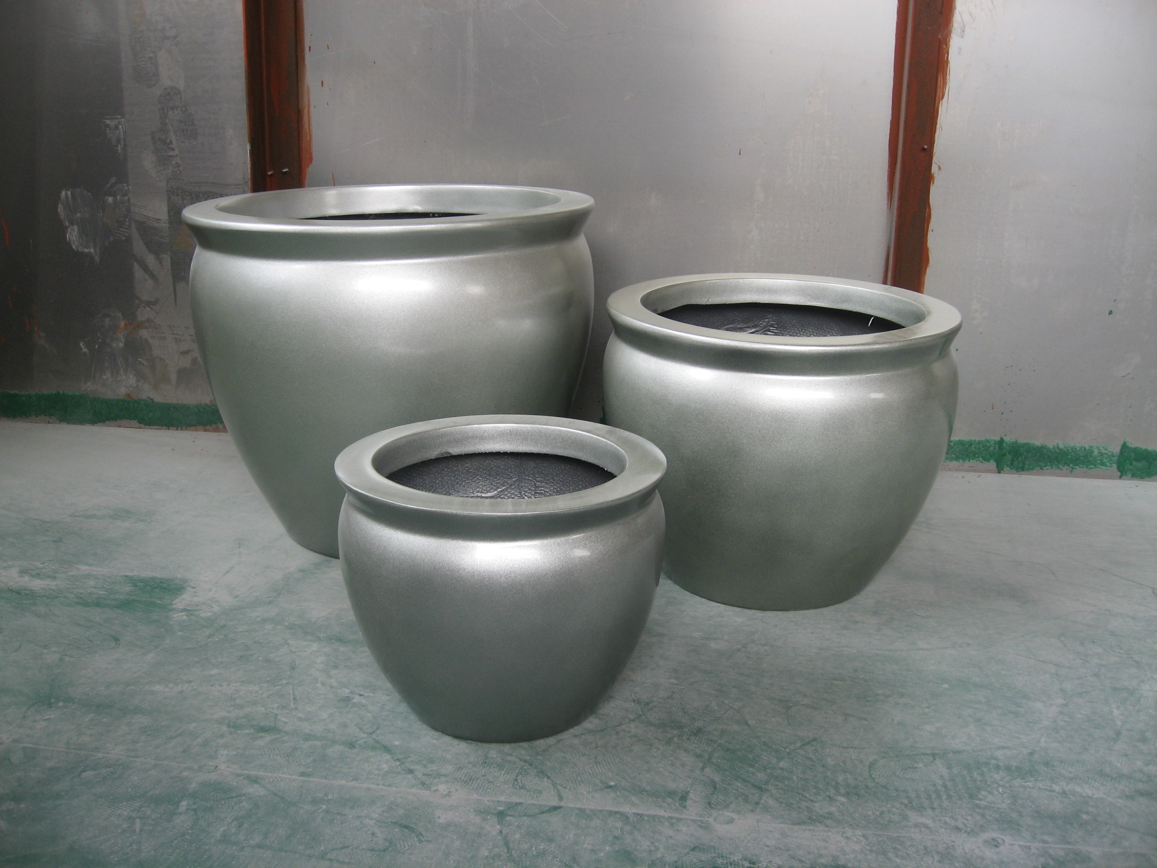 Fiberglass Plant Pot With Variety Of Sizes Fiberglass Flower Planters Matte Finished Customized