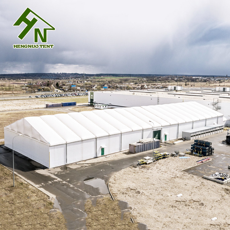 White Large Outdoor Warehouse Tents Relocatable Opaque PVC Fabric Carpa
