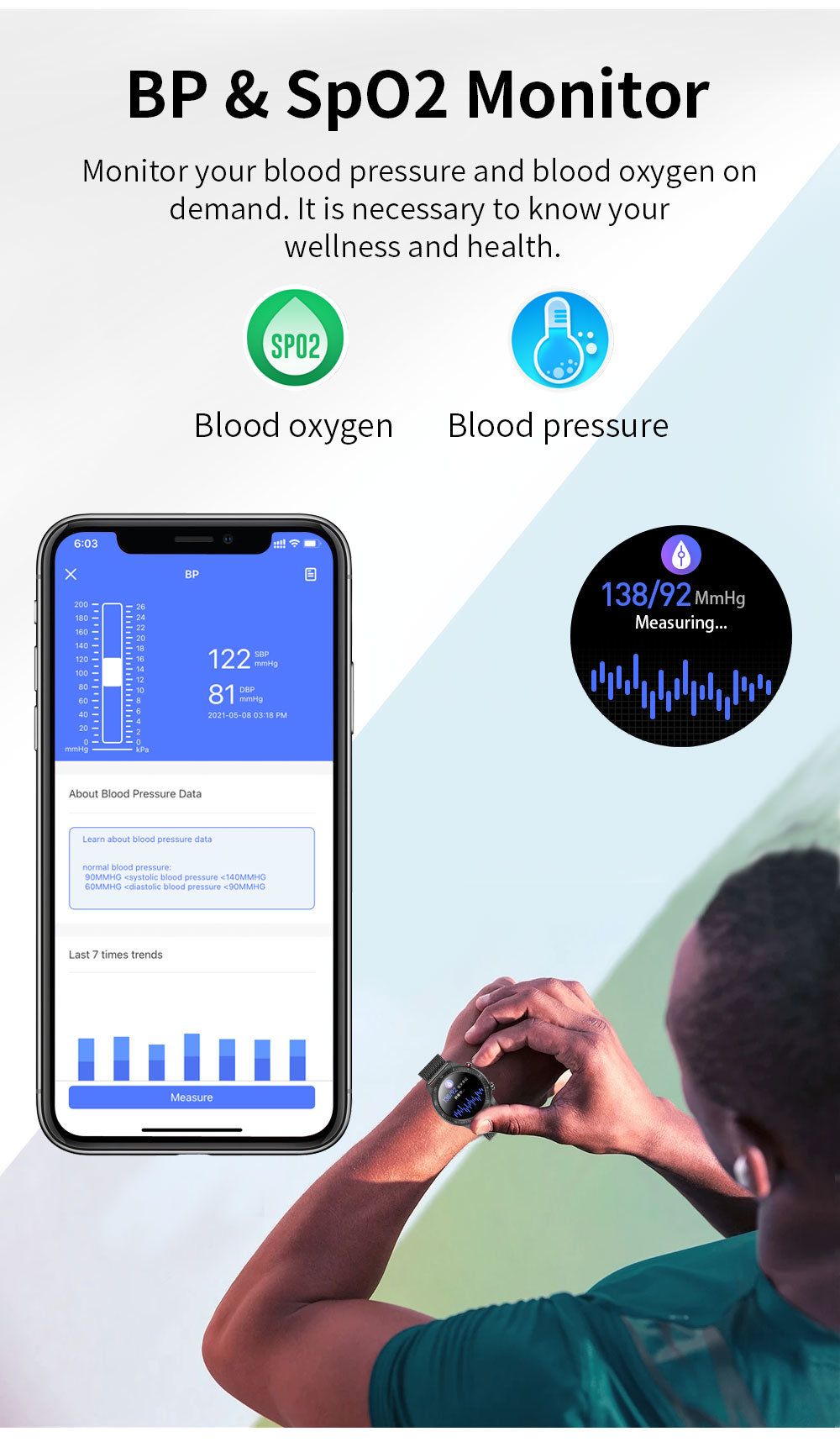 Sport Style Heart Rate Monitor Blood Pressure Blood Oxygen Tracker Bt Call Smartwatch Local Music Player Smart Watch Mx13z