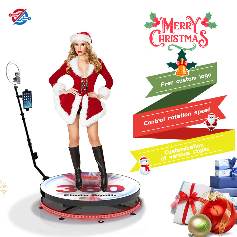 Video Spin Selfie Platform 360 Automatic Photo Booth With Rotating Stand
