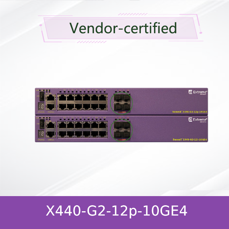 104GBPS 16531 X440 Extreme Network AVB Switch G2 12p 10GE4 4 Via License