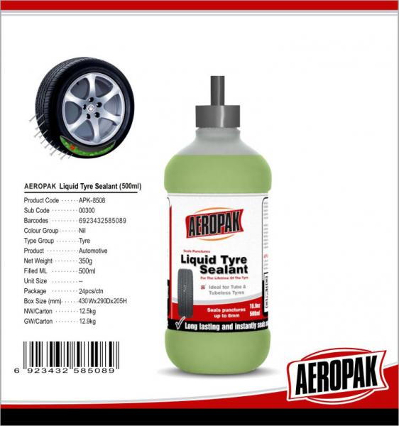 Quality Non Toxic Car Tyre Puncture Repair Sealant Organic Polymer 350ml / 500ml for sale