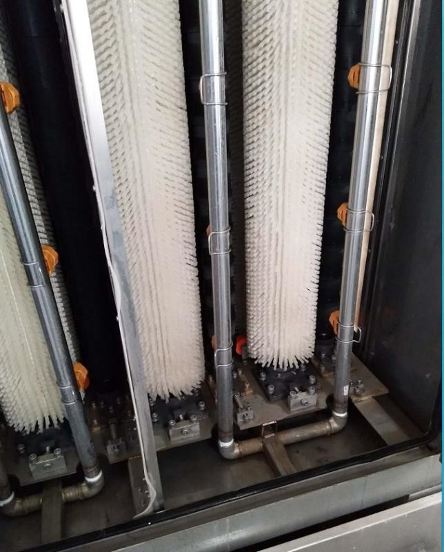 Soft Brushes Easy Operating 19mm Vertical Glass Washing Machine