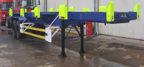 Customers Optional 3 Axle Terminal Port Skeleton Container Transport Truck Semi Trailer