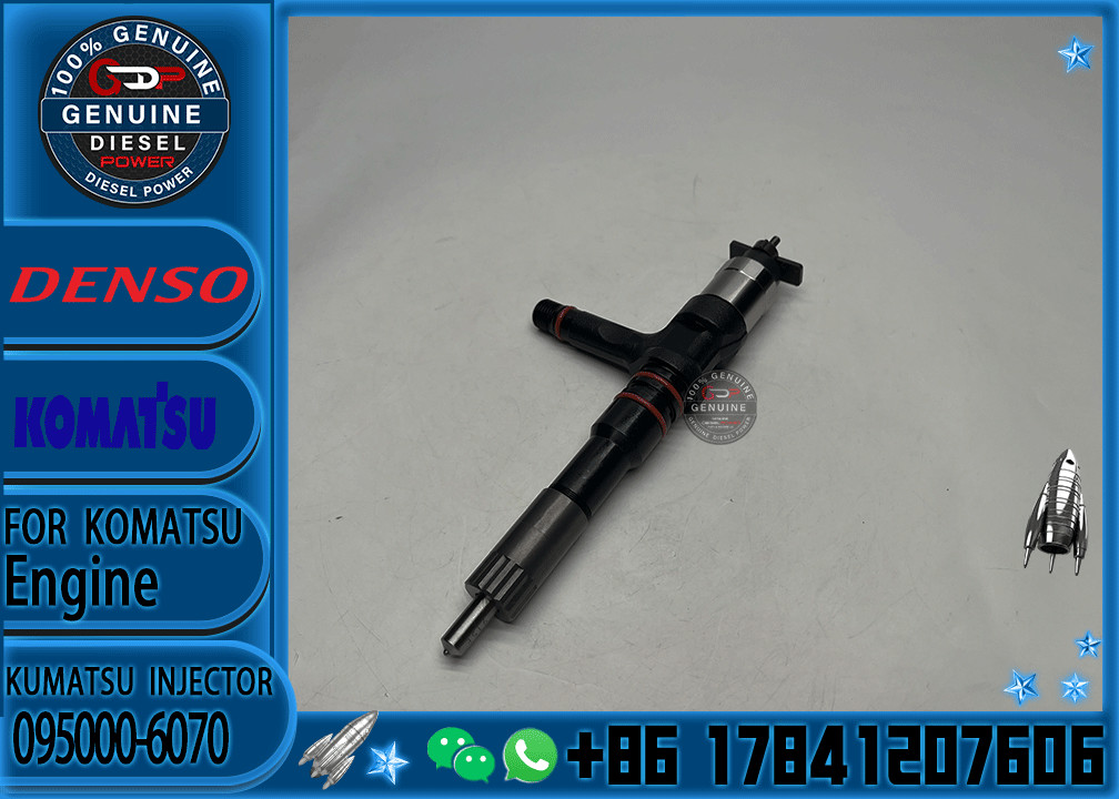 Diesel Common Rail Injector 095000-6070 For KOMATSU PC350-7 PC400-7 6251-11-3100