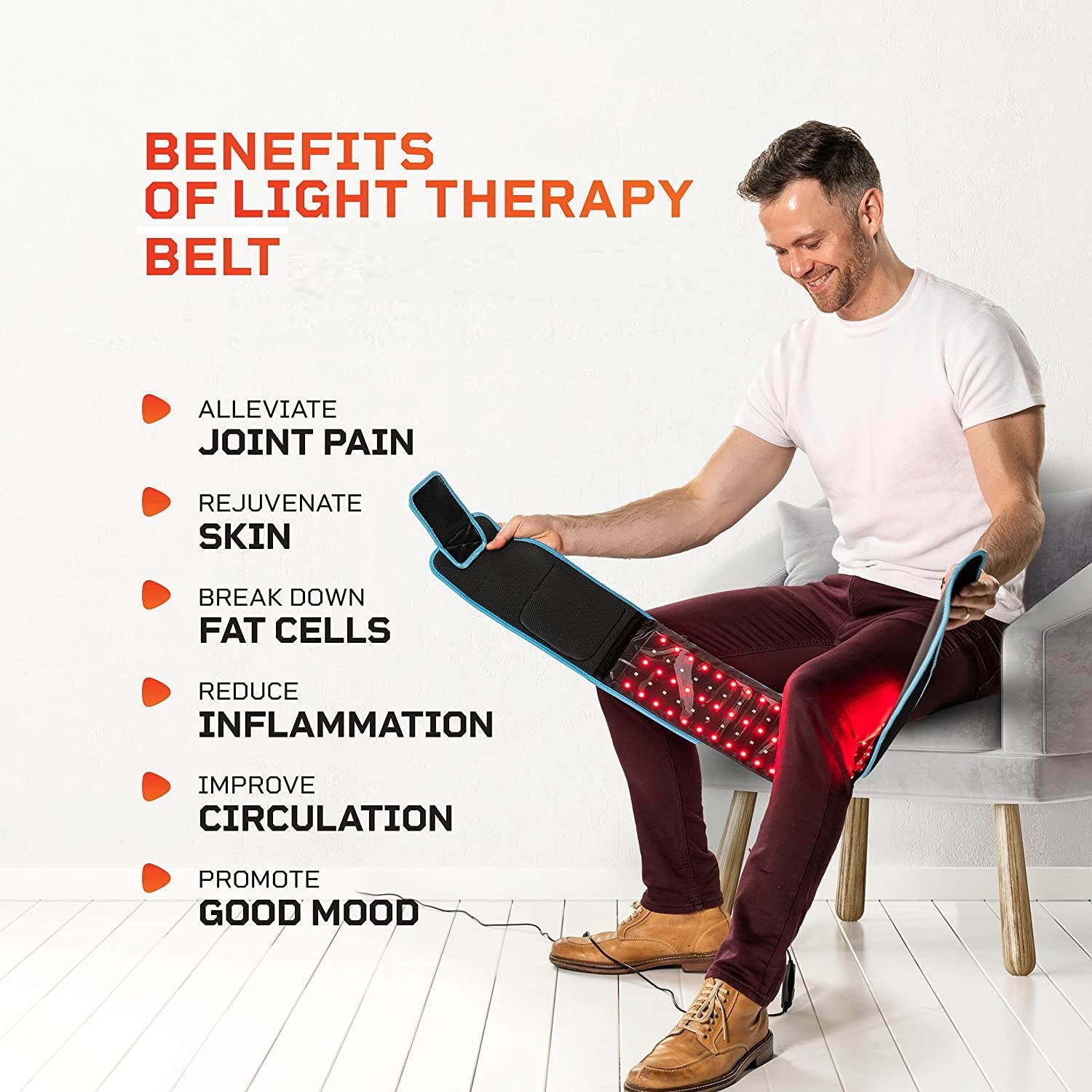Pain Relief Infrared 660nm 850nm LED Red Light Slimming Belt