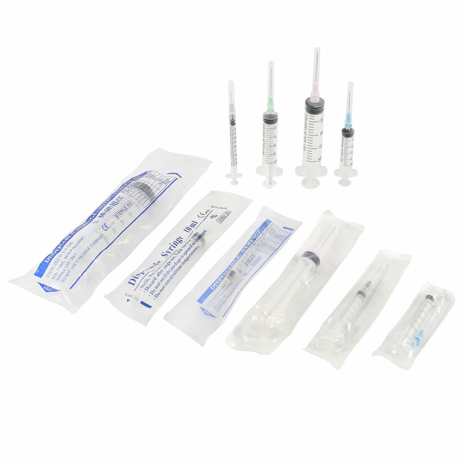 IIa Class 10ml Disposable Syringe Luer Lock 1ml 2ml 3ml 5ml 20ml 30ml 50ml 60ml