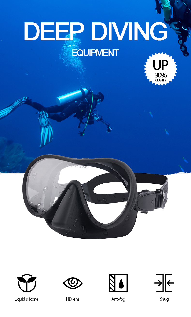 Frameless Cressi Freediving Goggles Swimming Snorkel Mask Scuba Equipment