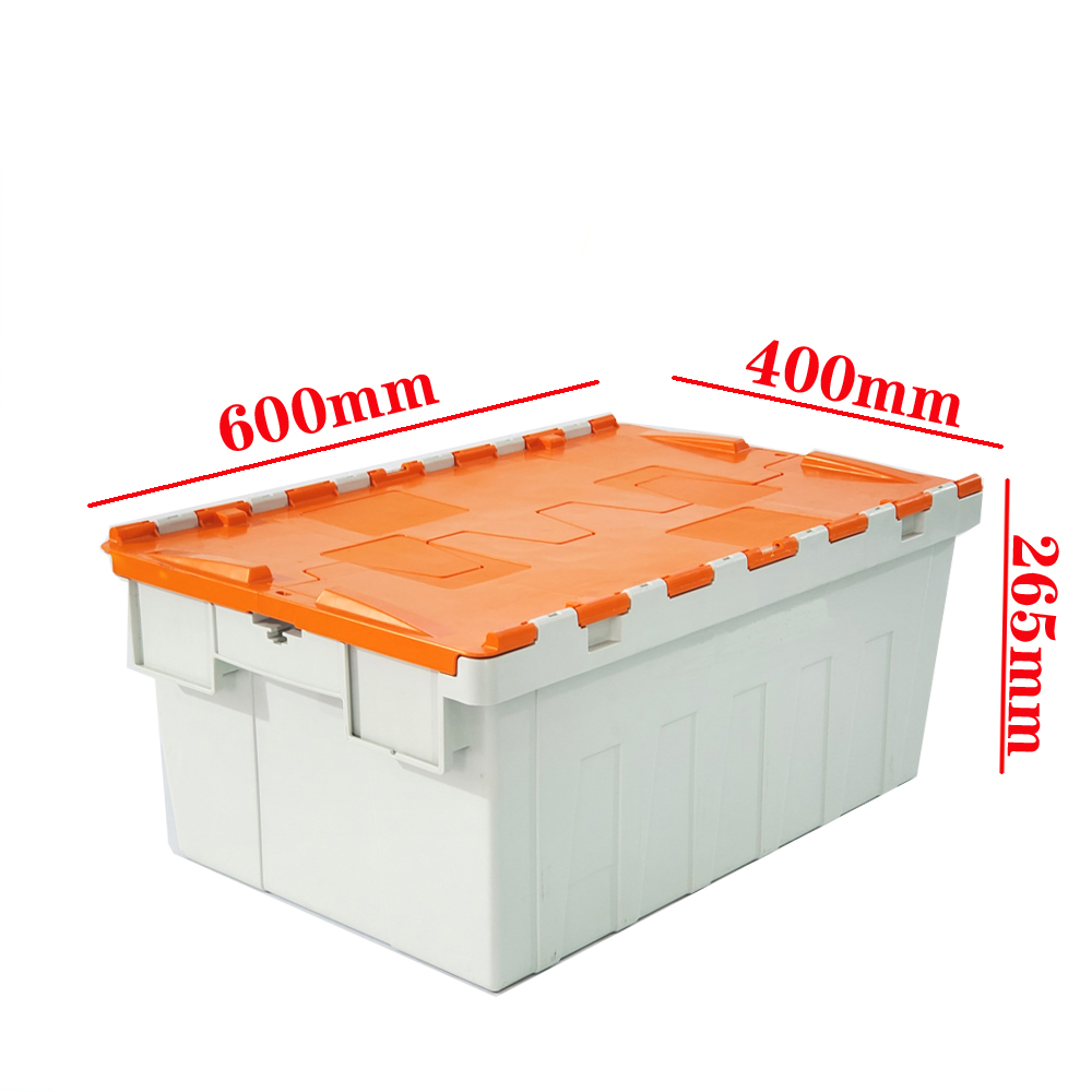 Rectangular Plastic Moving Box Containers with Lid Customized Color Silk Printing Logo