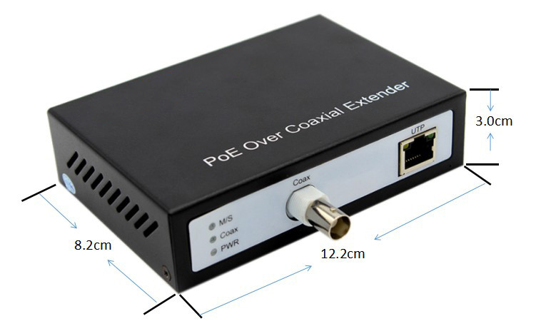 10/100Mbps EOC Converter with POE function IP over coaxial extender 300m for CCTV IP camera extend distance