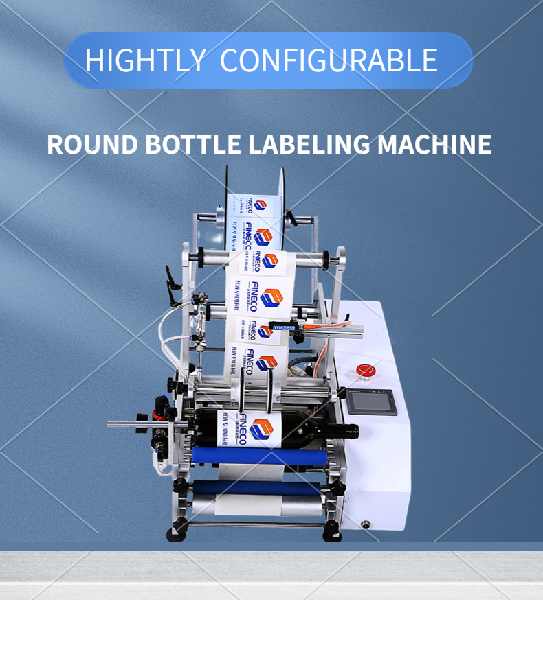 Automatic Sensor FK603 Semi-automatic Labeling Machine For Cylindrical Round Bottles 20-290mm