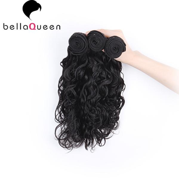 Water Wave Malaysian Virgin Human Hair Weaving Nautral Black Human Hair